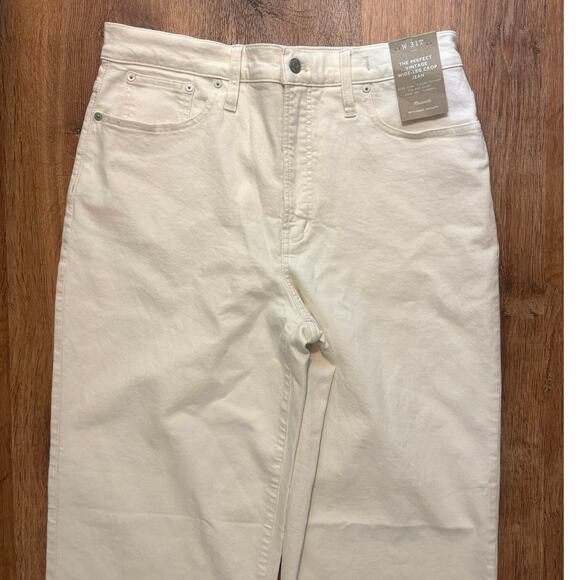 NWT Madewell The Tall Perfect Vintage Wide-Leg Crop Jean Vintage Canvas Size 31T - Picture 5 of 10